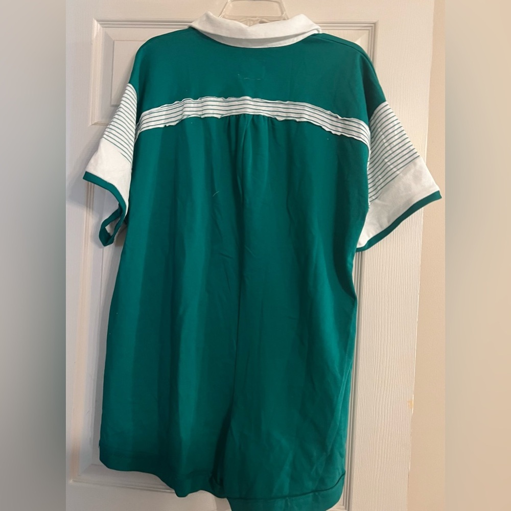 Kelly Green French Terry Colorblock Collared Romper – Oversized Fit NWT M #2490 - Picture 11 of 12